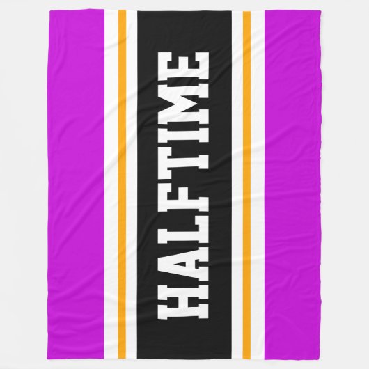Couverture Polaire HALFTIME Bright Rose Black White Racing Stripes (Devant)