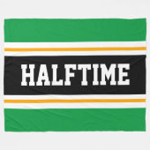 Couverture Polaire HALFTIME Vert clair noir blanc rayures de course (Devant (Horizontal))