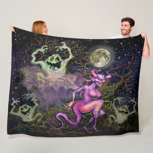 Couverture Polaire Halloween (En situation)