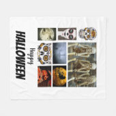 Couverture Polaire Halloween 8 Photo Collage personnalisé (Devant (Horizontal))