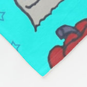 Couverture Polaire Halloween amusant Imprimer en bleu (Coin)