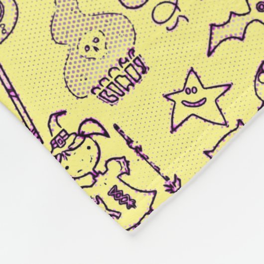 Couverture Polaire Halloween amusant violet (Coin)