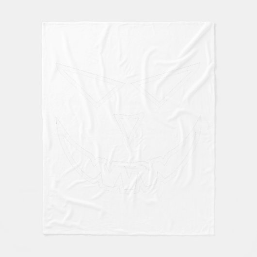 Couverture Polaire Halloween Angry Face (Devant)