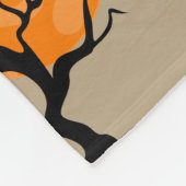 Couverture Polaire Halloween arbres lunes (Coin)