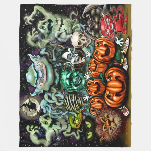 Couverture Polaire Halloween Art amusant (Devant)