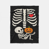 Couverture Polaire Halloween Baby Skeleton Heart Pregnancy Outfit (Devant)