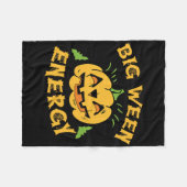 Couverture Polaire Halloween Big Ween Costume Citrouille Amour Octobr (Devant (Horizontal))