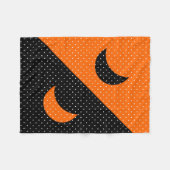 Couverture Polaire Halloween Black and Orange Polka Dots (Devant (Horizontal))