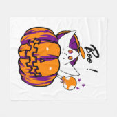 Couverture Polaire Halloween Boo (Devant (Horizontal))