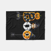 Couverture Polaire Halloween Boo Owl Avec Sorcière Casquette Araignée (Devant (Horizontal))