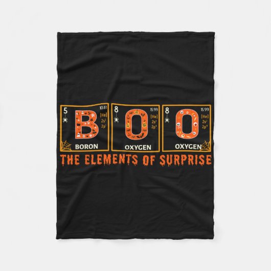 Couverture Polaire Halloween Boo Principaux Éléments De La Science Su (Devant)