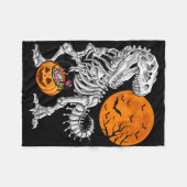 Couverture Polaire Halloween Boys Dinosaur Skeleton T rex Scanner Pum (Devant (Horizontal))