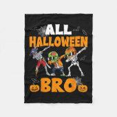 Couverture Polaire Halloween Bro Dabbing Skeleton Jack-o'-lantern Boy (Devant)