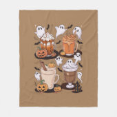 Couverture Polaire Halloween Café Cute Fall Iced Café Lover Cadeau (Devant)