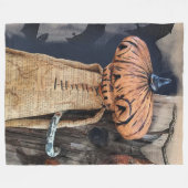 Couverture Polaire Halloween chaud et confortable Jeu avec Citrouille (Devant (Horizontal))