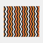 Couverture Polaire Halloween Chevron Stripe polaire Blanche (Devant (Horizontal))