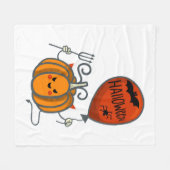 Couverture Polaire Halloween citrouille (Devant (Horizontal))