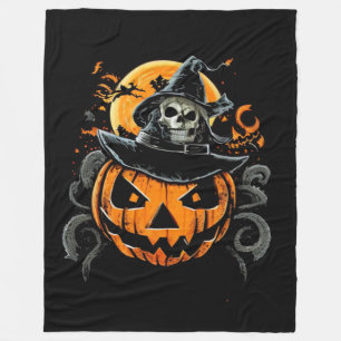 Couverture Polaire Halloween/citrouille/automne/automne