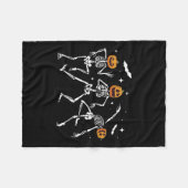Couverture Polaire Halloween Citrouille squelette (Devant (Horizontal))