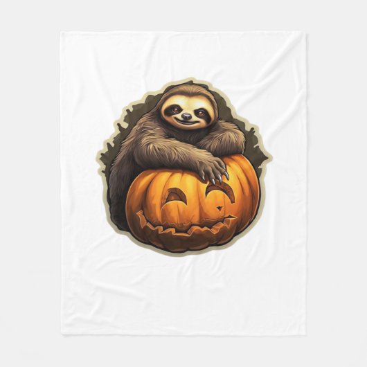 Couverture Polaire Halloween classique à thème Sloth T-shirt (Devant)