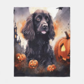 Couverture Polaire Halloween Cocker Spaniel Avec Citrouilles (Devant)