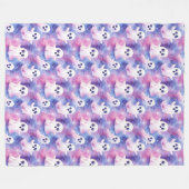 Couverture Polaire Halloween coloré Fantôme funky (Devant (Horizontal))