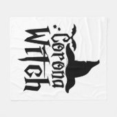 Couverture Polaire Halloween Corona Witch, Halloween drôle, (Devant (Horizontal))