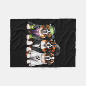 Couverture Polaire Halloween Costume Fantôme sorcière Chien Saint Ber (Devant (Horizontal))