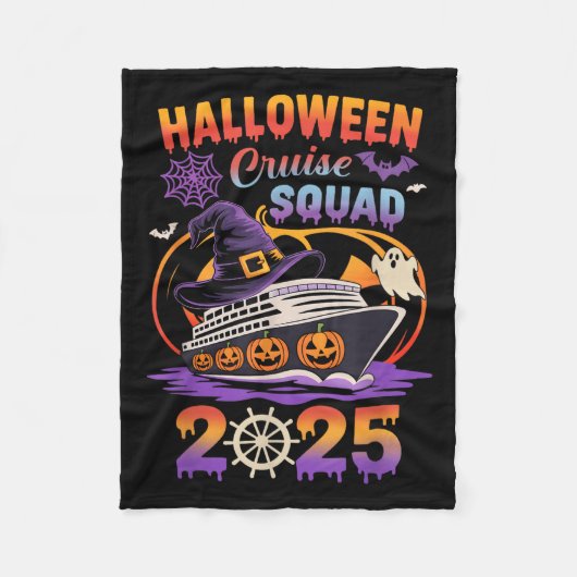 Couverture Polaire Halloween Cruise Squad 2025 Matching Cruising Crew (Devant)