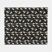 Couverture Polaire Halloween Cute Confetti Ghost (Devant (Horizontal))