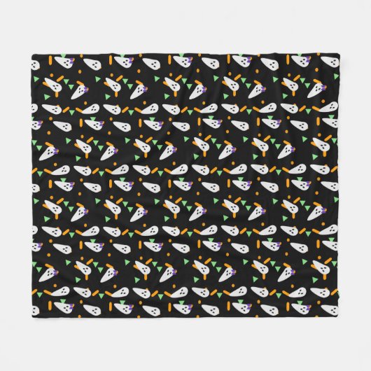 Couverture Polaire Halloween Cute Confetti Ghost (Devant (Horizontal))