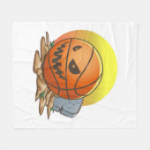 Couverture Polaire Halloween de basket-ball (Devant (Horizontal))