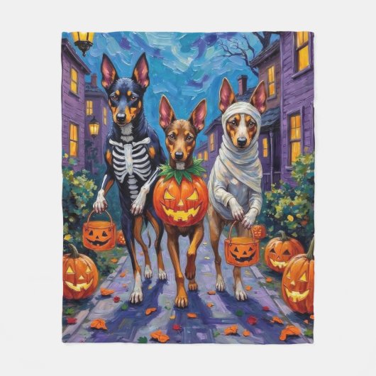 Couverture Polaire Halloween de Kelpie australienne (Devant)