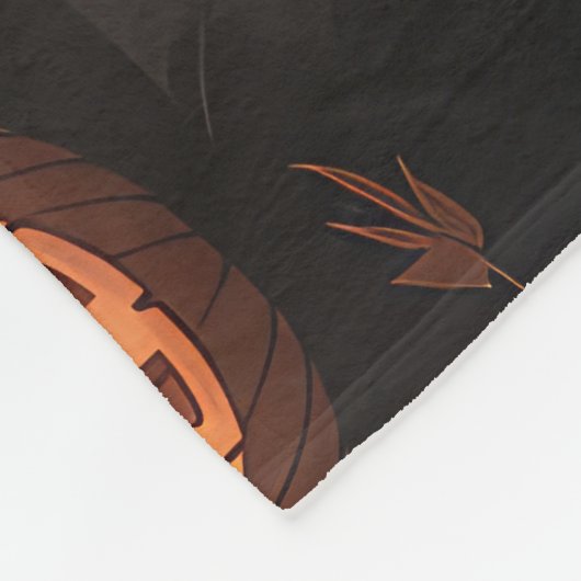 Couverture Polaire Halloween de Terre-Neuve Éffrayant (Coin)