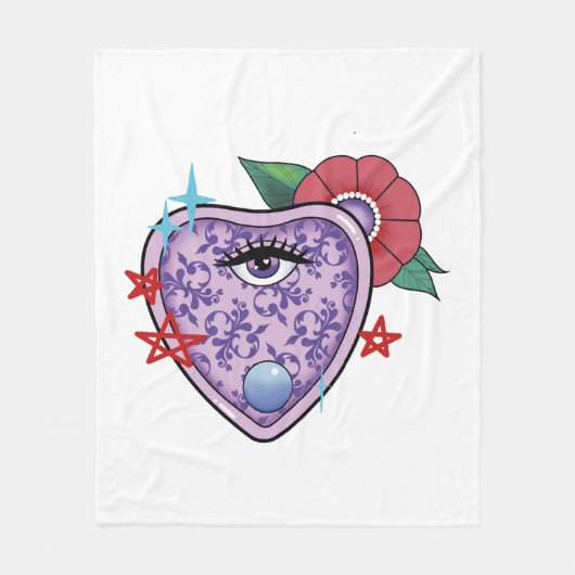 Couverture Polaire Halloween des yeux (Devant)