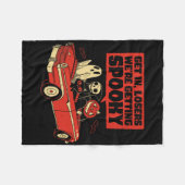 Couverture Polaire Halloween Design Skeleton Citrouille Ghost Get À L (Devant (Horizontal))