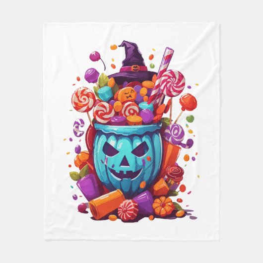 Couverture Polaire Halloween drôle  (Devant)
