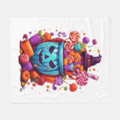 Couverture Polaire Halloween drôle  (Devant (Horizontal))