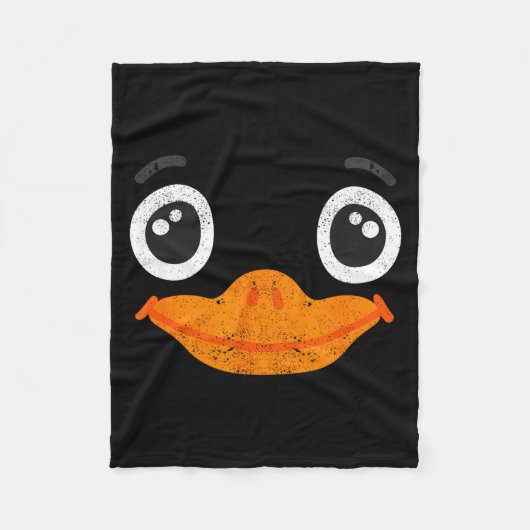 Couverture Polaire Halloween Duck Face Costume Animals Cute Easy Duck (Devant)