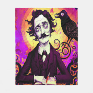 Couverture Polaire Halloween, Edgar Allen Poe, Raven, Nevermore