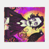 Couverture Polaire Halloween, Edgar Allen Poe, Raven, Nevermore (Devant (Horizontal))
