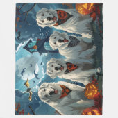 Couverture Polaire Halloween Éffrayant (Devant)