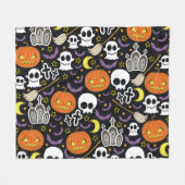 Couverture Polaire Halloween éffrayant : Conception Arrière - plan à  (Devant (Horizontal))