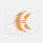Couverture Polaire Halloween Éffrayant Jack-o'-lantern Face Citrouill (Devant (Horizontal))