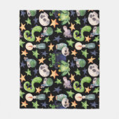 Couverture Polaire Halloween éffrayant : Motif à main foncée. (Devant)