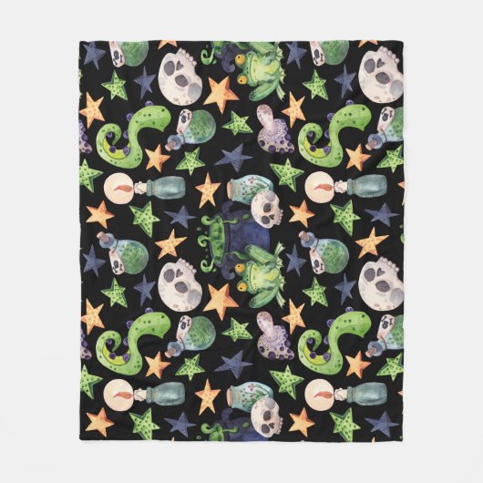 Couverture Polaire Halloween éffrayant : Motif à main foncée. (Devant)