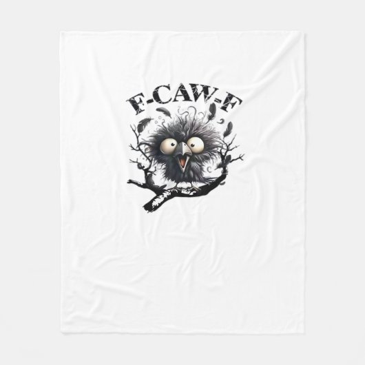 Couverture Polaire Halloween F-Caw-F Oiseau Cool Unique (Devant)