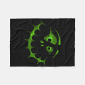 Couverture Polaire Halloween Face 5 - Vert (d010-0466a) (Devant (Horizontal))