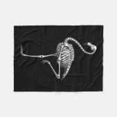 Couverture Polaire Halloween Flamant rose squelette (Devant (Horizontal))