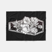 Couverture Polaire Halloween floral effrayant (Devant (Horizontal))